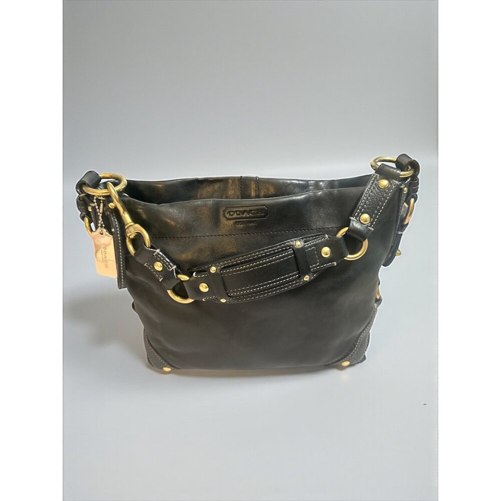 Coach Black Leather Hobo Bag - Picture 9 of 10